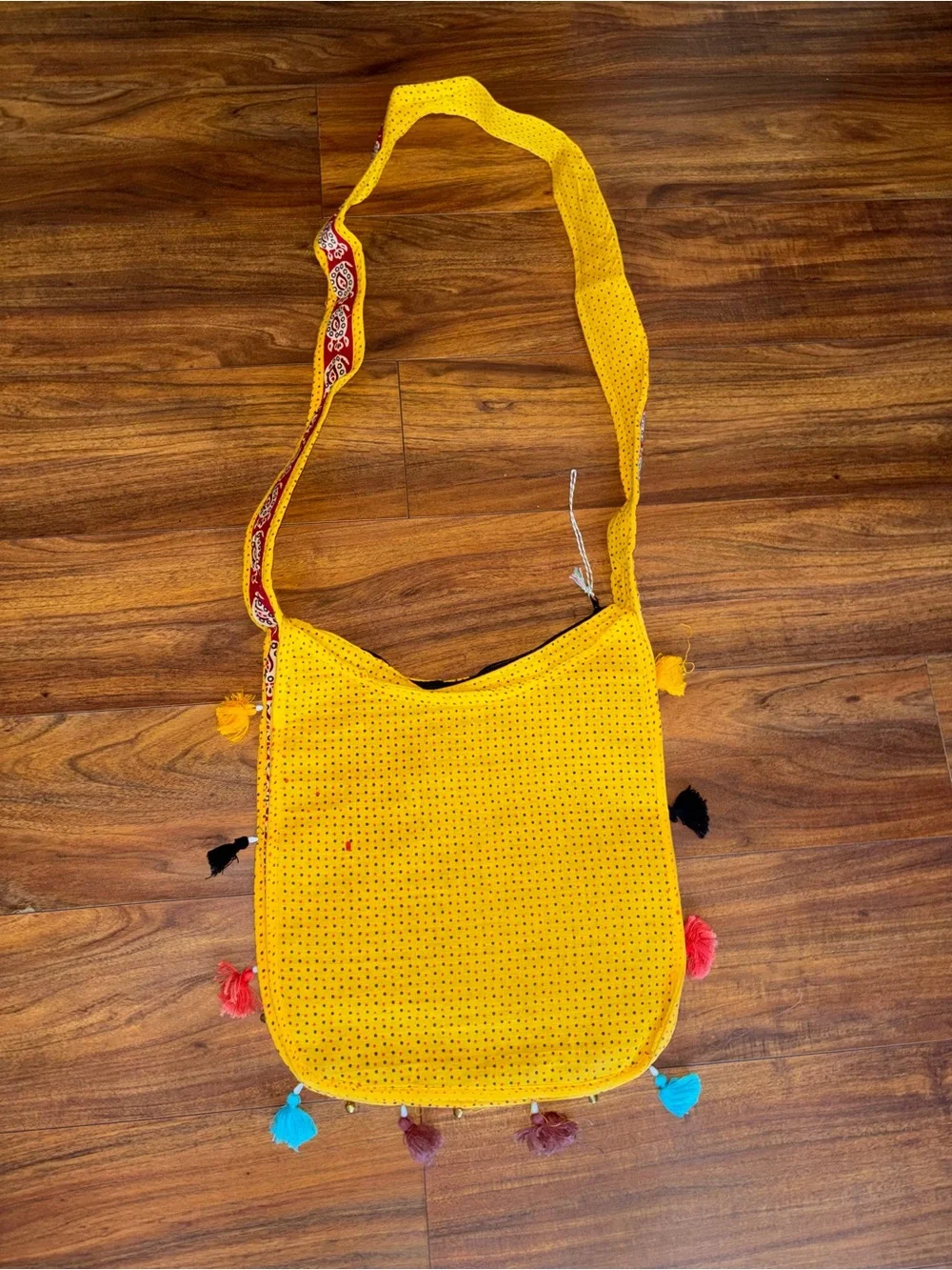 Multicolor Embroidered Boho Crossbody Bag